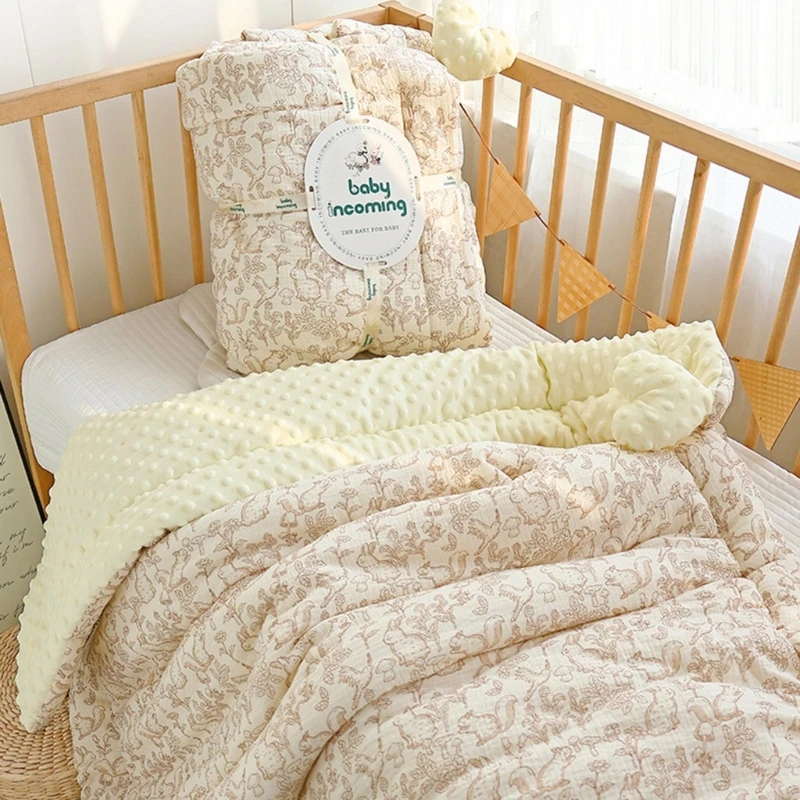 140x110cm Winter Warm Baby Quilt Comforter Quilted Blanket Summer Soft Nap Cover Bed Thick Blanket Newborn Infant