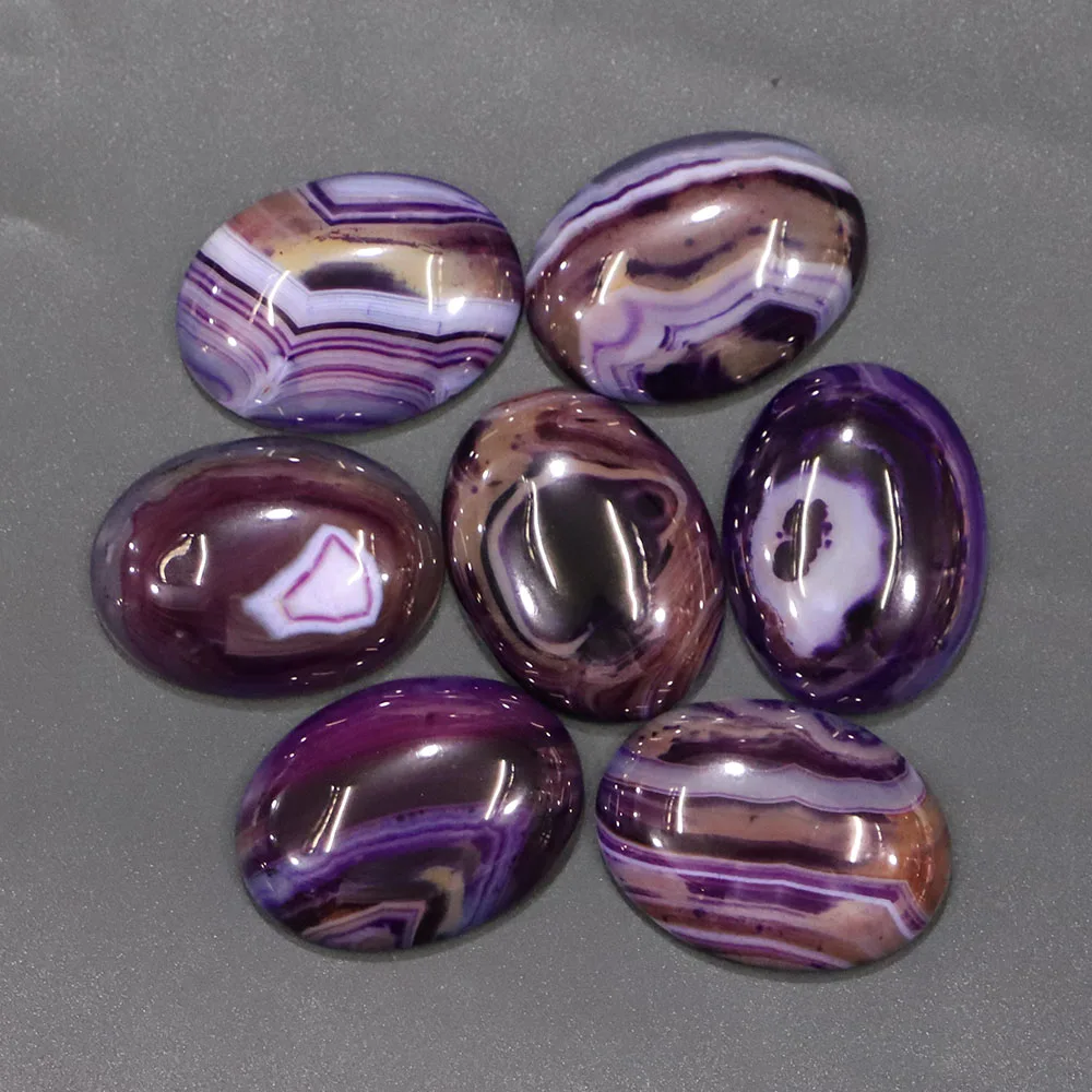 Free Shipping Natural Agate 40* 30mm Single Arc Oval Ring Face Ornaments Inset Bare Stone DIY Jewelry Making Wholesale 6Pcs/Lot