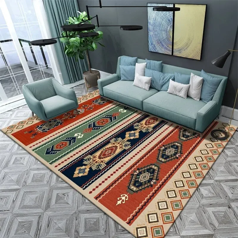 VIKAMA Crystal Velvet 50*80cm National Wind Carpet Retro Persian Wind Living Room Sofa Floor Mat Homing Carpet Bohemian Door Mat floor mat