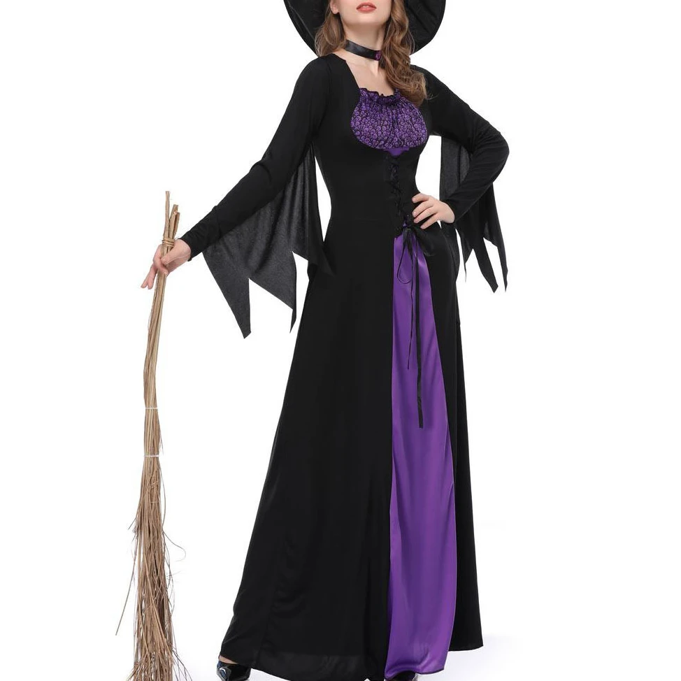 

Halloween Costume Purple Vampire Witch Costumes & Accessories Cosplay Masquerade Witch Dress Performance Cosplay Costumes Women