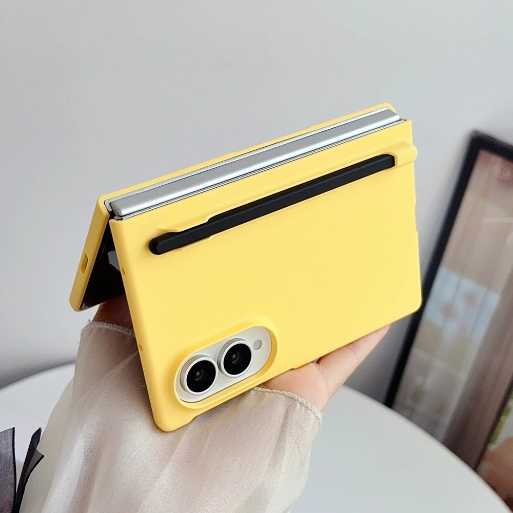 Luxury Skin Feel Slim Matte PC Case with S Pen Holder Cover