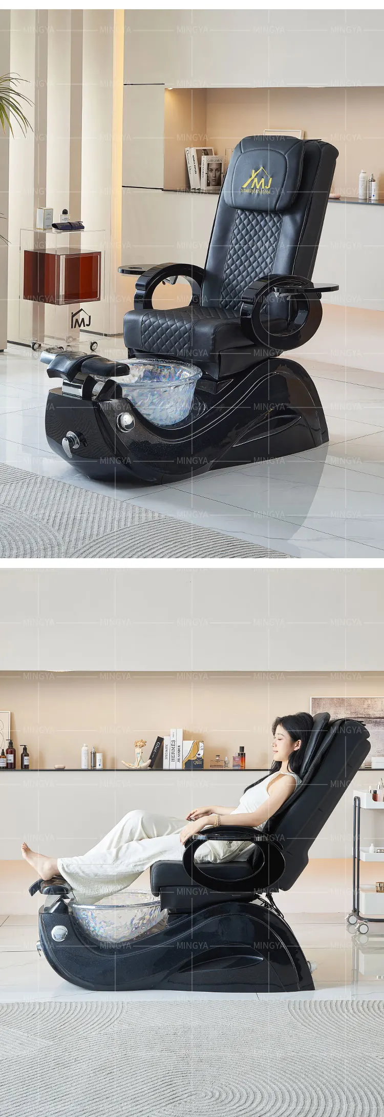 Factory custom luxury spa massage chair for nail salon pedicure chairs