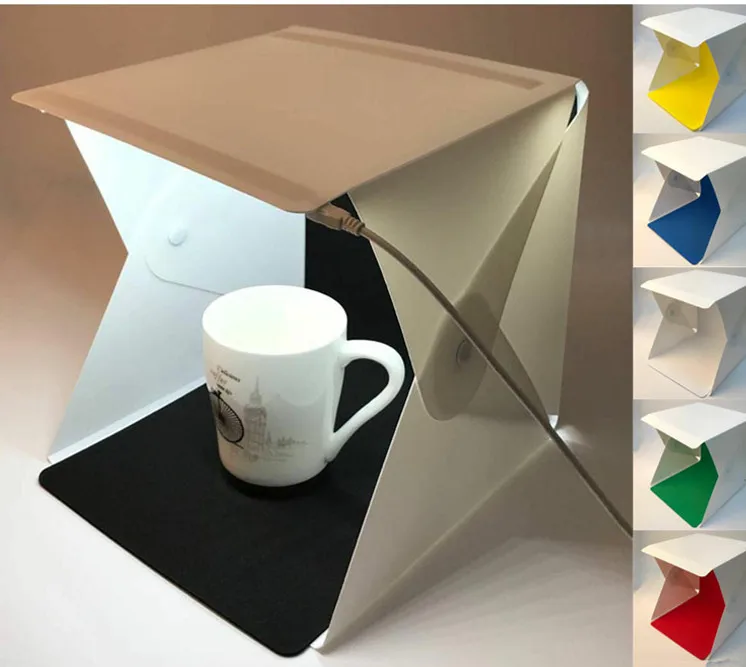 Photo Studio Box Portable Folding Photobox Photography LED Light Room Photo Studio Light Tent Soft Box Backdrops for DSLR Camera