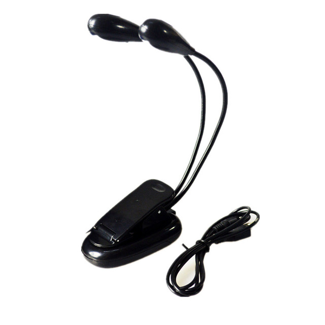 Led Adjustable Goosenecks Clip on LED Lamp for Music Stand and Book Reading Night Light Clip Lamp  Book Light Rechargeable