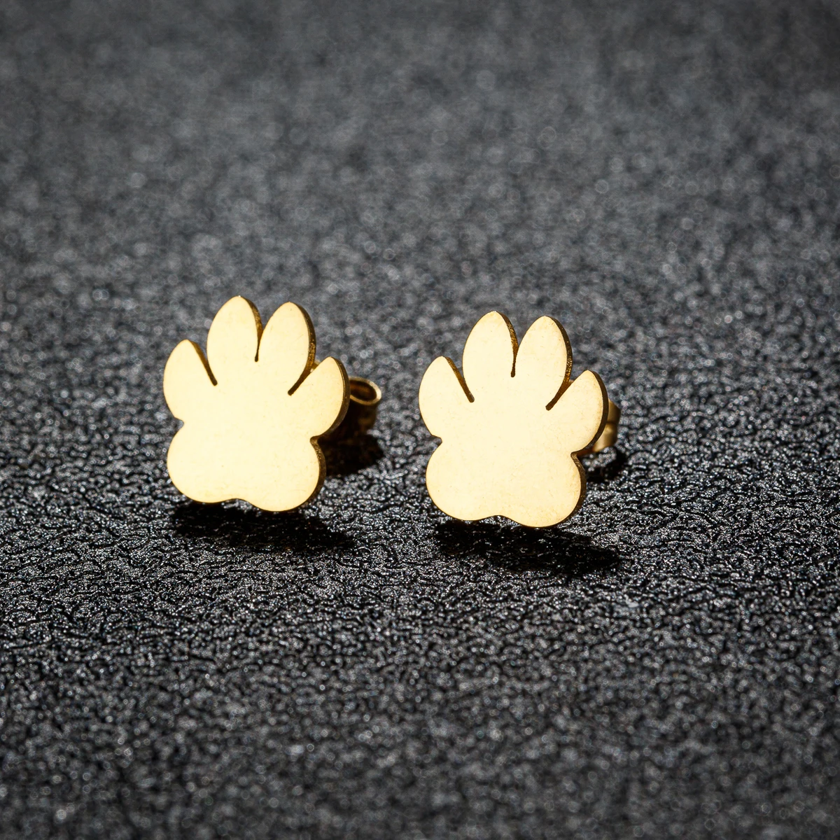 Winzige Hund und Katze Pfote Piercing Ohr stecker für Frauen Edelstahl Welpen niedlichen Ohrringe Schmuck Zubehör Pircing Oreja – Detail 2