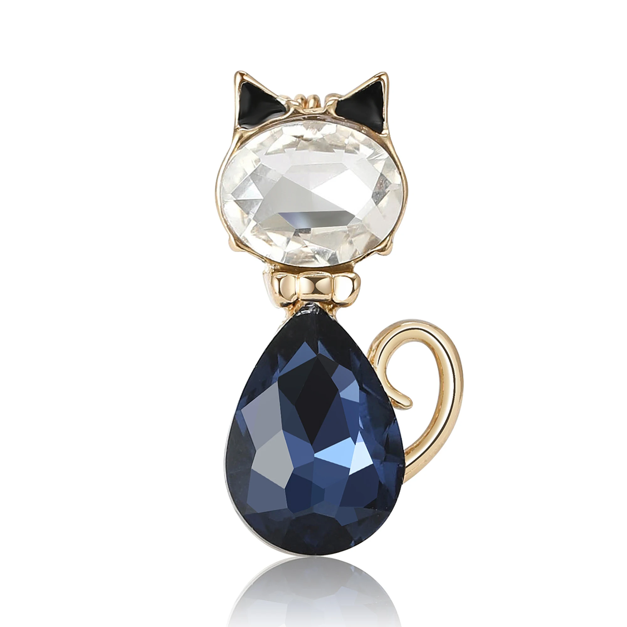 

Rhinestone Cat Brooches for Women Unisex Animal Pins Event Party Backpack Decoration Clothes Accessories