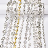 1 ياردة موضة الزفاف اللؤلؤ شرابة الزخارف كريستال حجر الراين سلسة ورد الشريط لتقوم بها بنفسك فستان الزفاف أغطية الرأس حقائب أحذية الديكور 1