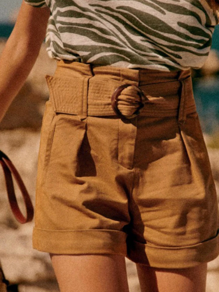 Summer 2022 High Waisted Waistband Women Shorts Loose Casual Pants For