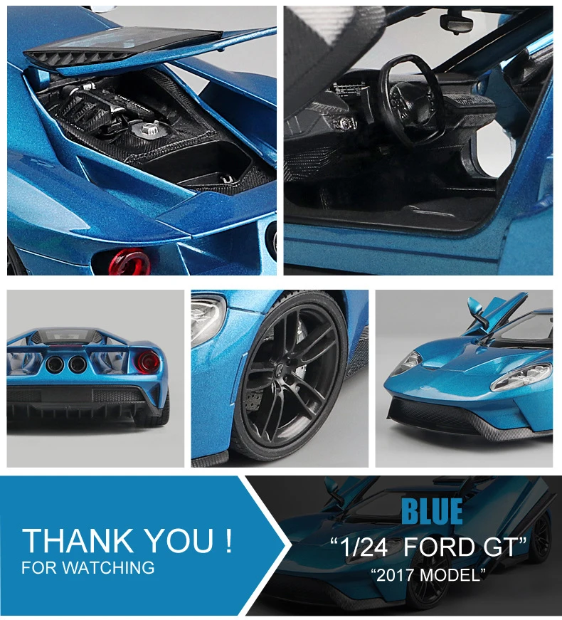 Ford GT 2017 Supercar 1:24 Ölçekli Model Araba