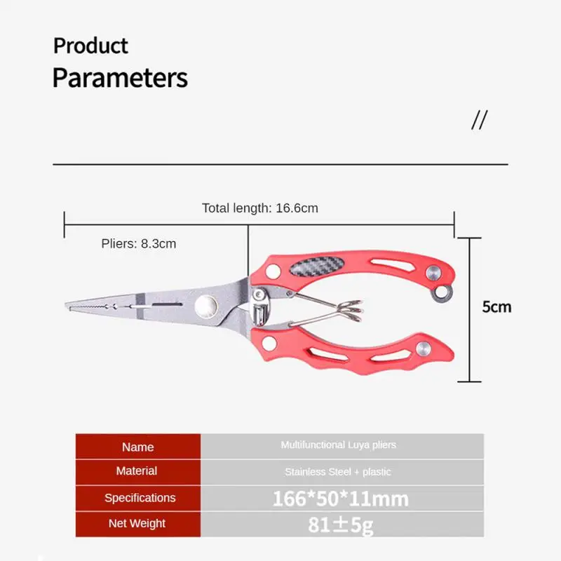 

Fishing Forceps High Strength Fishing Accessories Luya Fishing Pliers Treated Fishing Line Pliers Stainless Steel