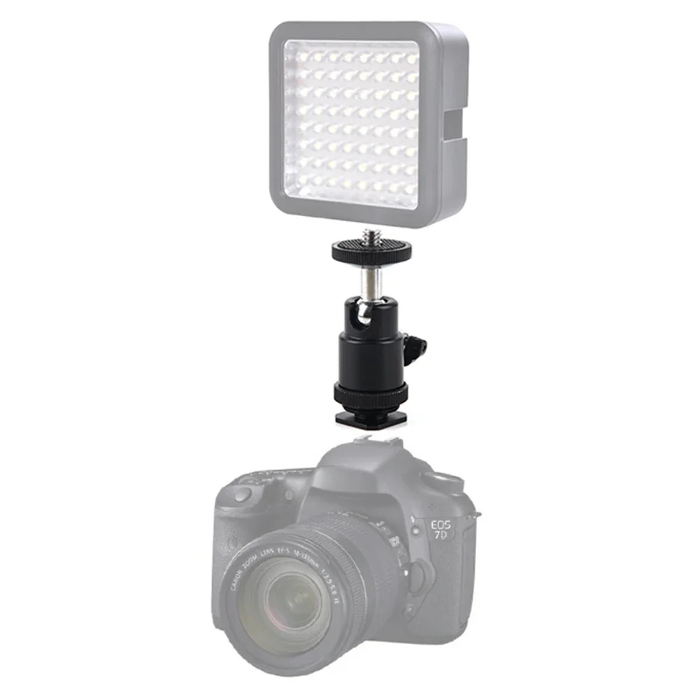 Ball Head Hot Shoe Adapter Tripod Mount Phone Clip Holder 1/4 Screw for Camera tripod ball head cold shoe ball head