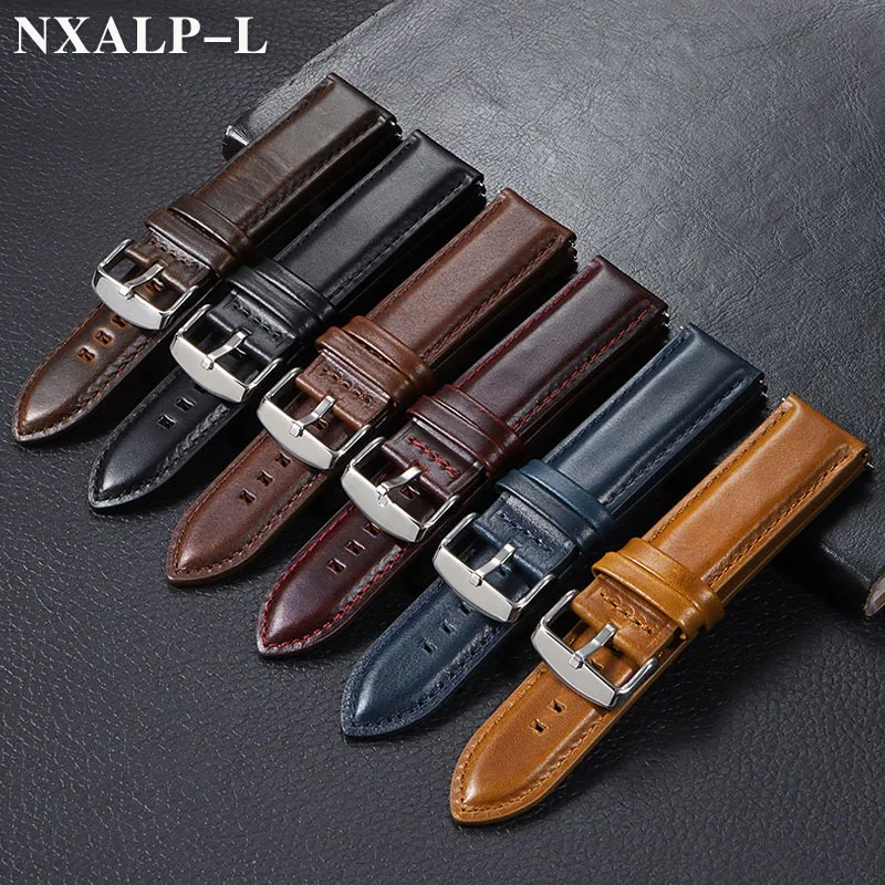 Vintage Genuine Cowhide Leather Quick Release Watch Strap - Premium Watchband Bracelet