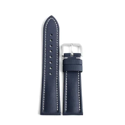 Premium Sailcloth Quick Release Waterproof Watch Band 18 - 22mm - 19mm (Blue - white line)
