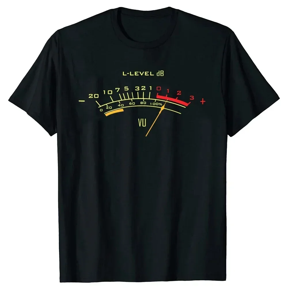 Vintage VU Meter Sound Engineer Graphic Cotton T-Shirt