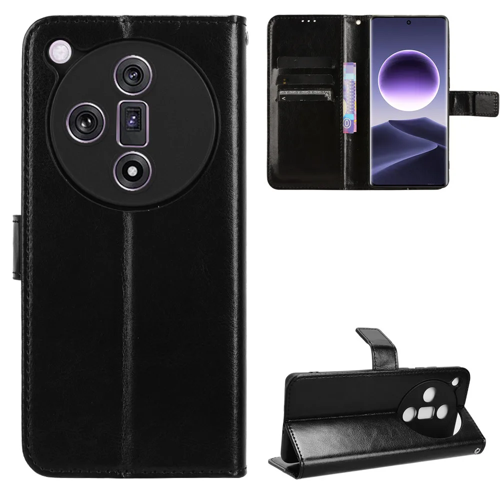 Per Oppo Find X7 5G Custodia Luxury Flip Pu Leather Wallet Lanyard Stand Case Per Oppo Find X7 Ultra 5G X 7 Findx7 Borse Per Telefono