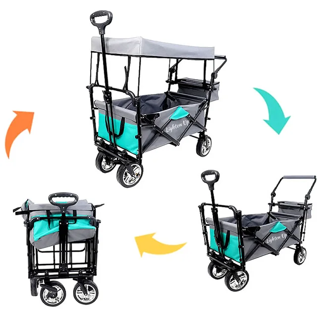 Összecsukható Kültéri Segédprogram Bevásárlókosár Poggyászkocsi Kosár Utazáshoz És Vásárláshoz - Image 2