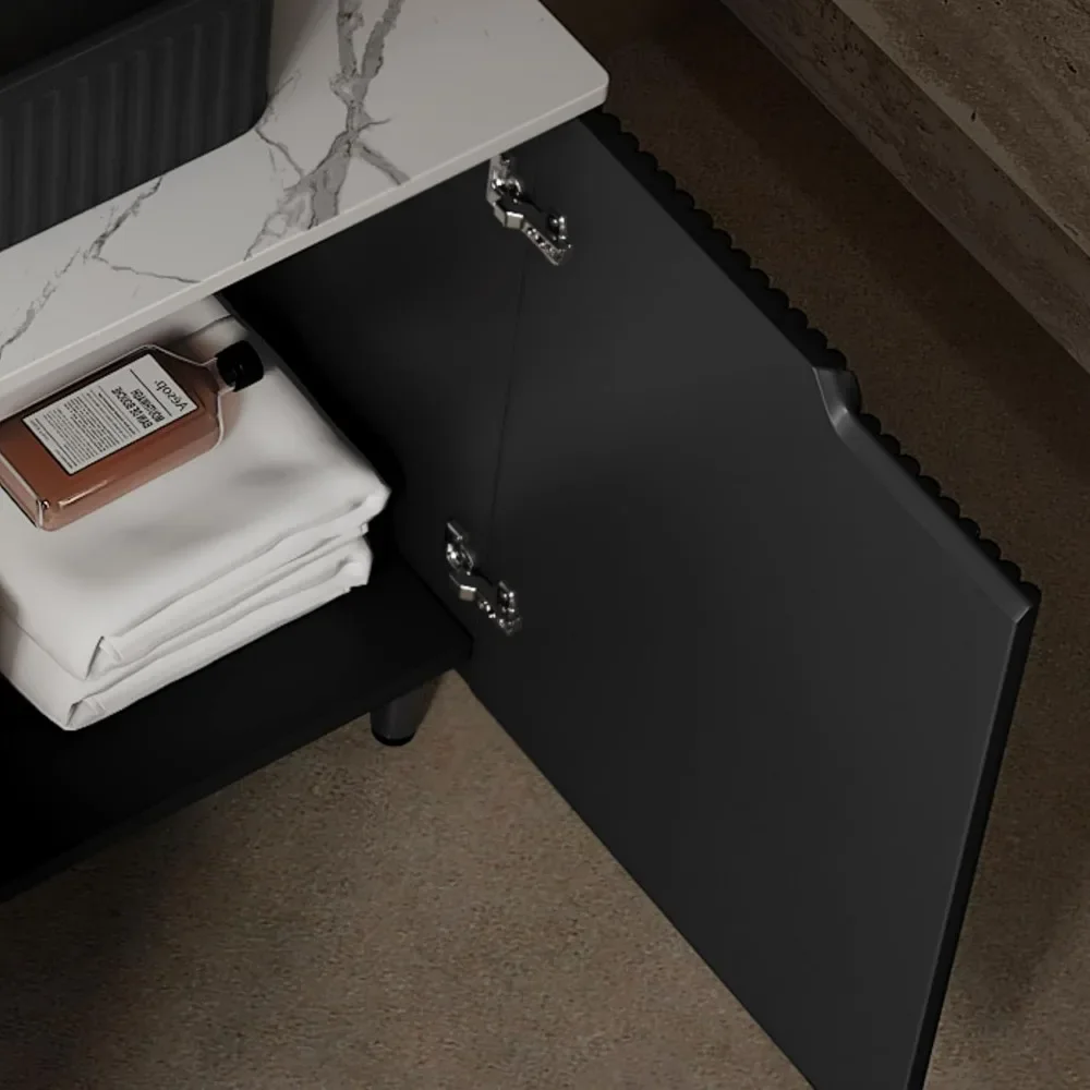 30" Bathroom Vanity with Ceramic Sink Combo, Freestanding Bathroom Storage Cabinet with 2 Soft Close Doors and Sink Hole Cover 6