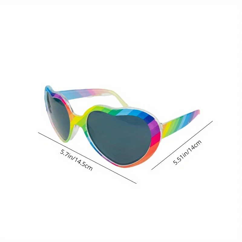 Fashion Rainbow Camera Glasses Unisex Decorative Shades for Sports Party Vacation Travel Driving Fishing Photo Prop