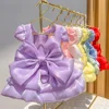 Fashion Sphynx Cat Full Dress with Bow Sweet Pet Wedding Dresses Clothes for Cats Gotas Kitten Skirt mascotas Costume vestidos 4