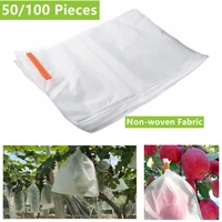 100/50Pcs Garden Fruit Protection Bags Non-woven Fabric Grape Protection Bags Anti-bird Insect Barrier Pouch for Apple Vegetable 1