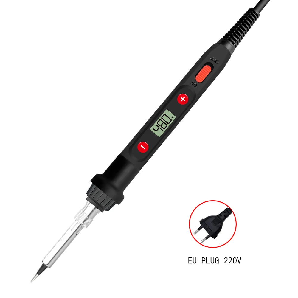 Saldatore Elettrico Professionale 180°C-480°C – Temperatura Costante, Punta In Acciaio Inox, Spina UE 220-240V, Per Elettronica E Circuiti