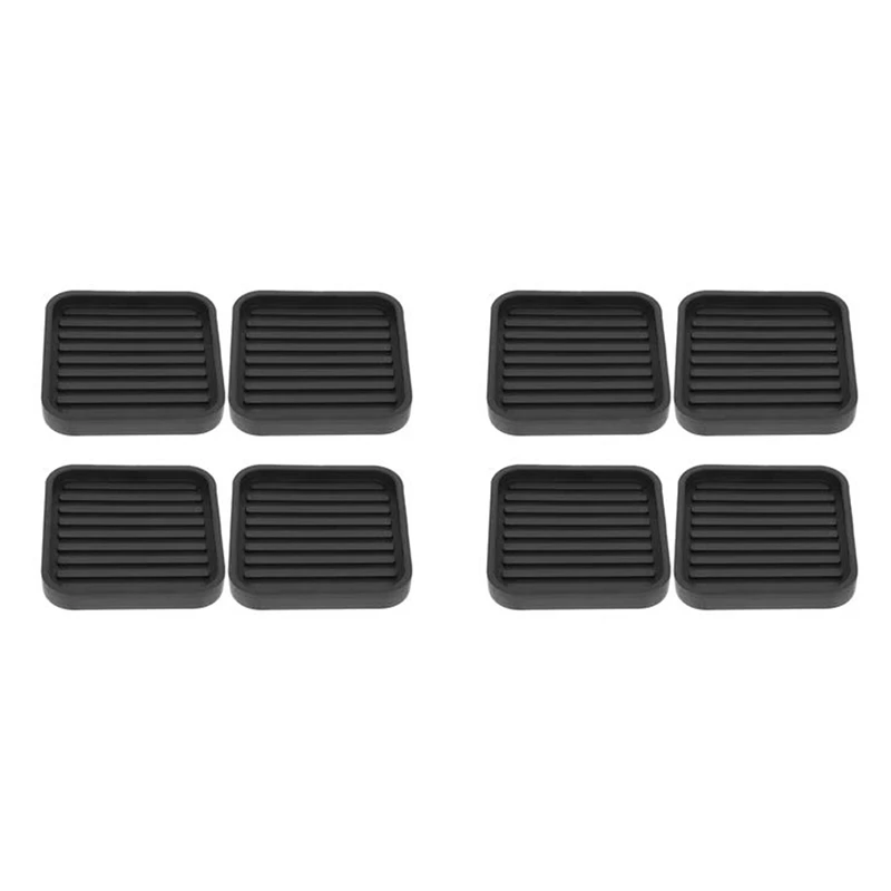 

8Pcs Square Rubber Furniture Caster Cups Anti-Sliding Furniture Pads Bed Stopper Floor Protectors