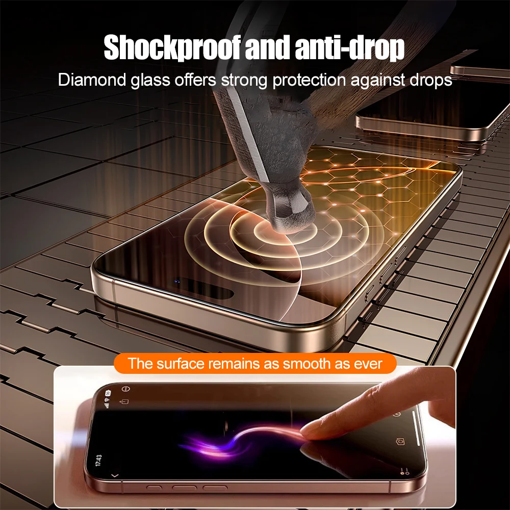 4-Pack Full Coverage Matte Privacy Screen Protector with Dust-Free Installation - Tempered Glass Film