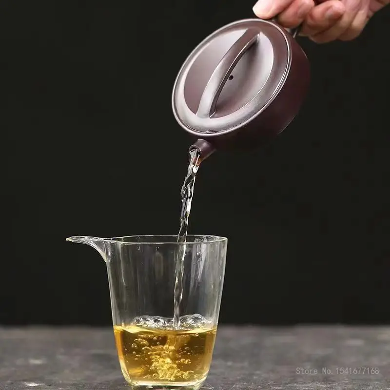 Chinese Style Yixing Original Mine Purple Clay Pot, Kung Fu Tea Set, Creative Household Teaware Handmade Teapot, 200cc, 1Pc