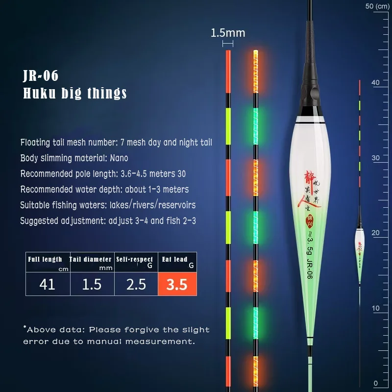 3PCS Electronic floats Eye-catching luminous crucian carp reservoir float fishing gear night fishing float dobbers vaste hengel