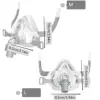 Full face CPAP mask - F20 replacement kit - reusable CPAP supplies - including headgear and full face mask pad 2