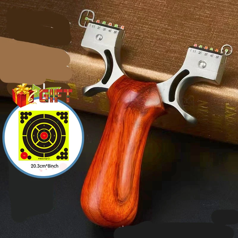 

Hunting Slingshot Set Stainless Steel Catapult Wood Handle Outdoor High Precise Shooting Games Outdoor Sports Accessories