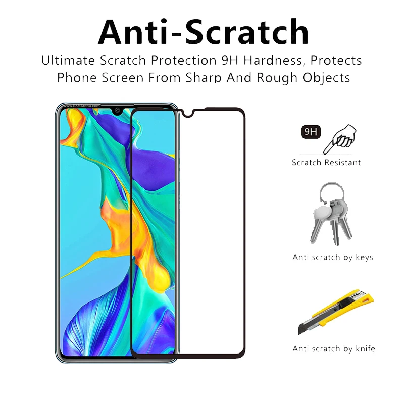 Premium Full Glue Tempered Glass Screen Protector with Camera Film