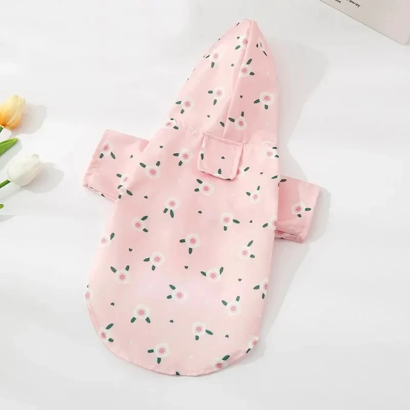 Small Dog Raincoat Summer Short Sleeve Dog Waterproof Clothes Puppy Coat Raincoat Outdoor Coat Bichon Schnauzer Welsh