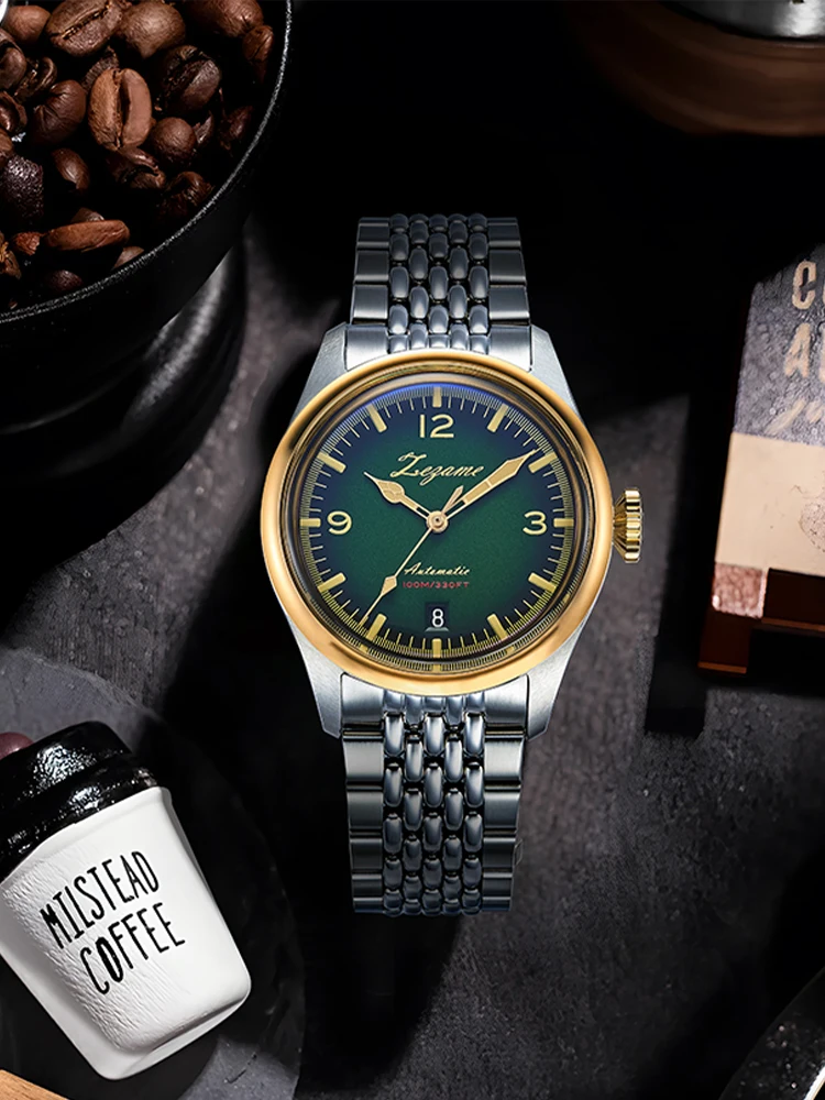 Mechanical Watch Men's Luxury automatic watch 38mm retro 100M Waterproof Automatic Watches chronograph vintage dress design watch
