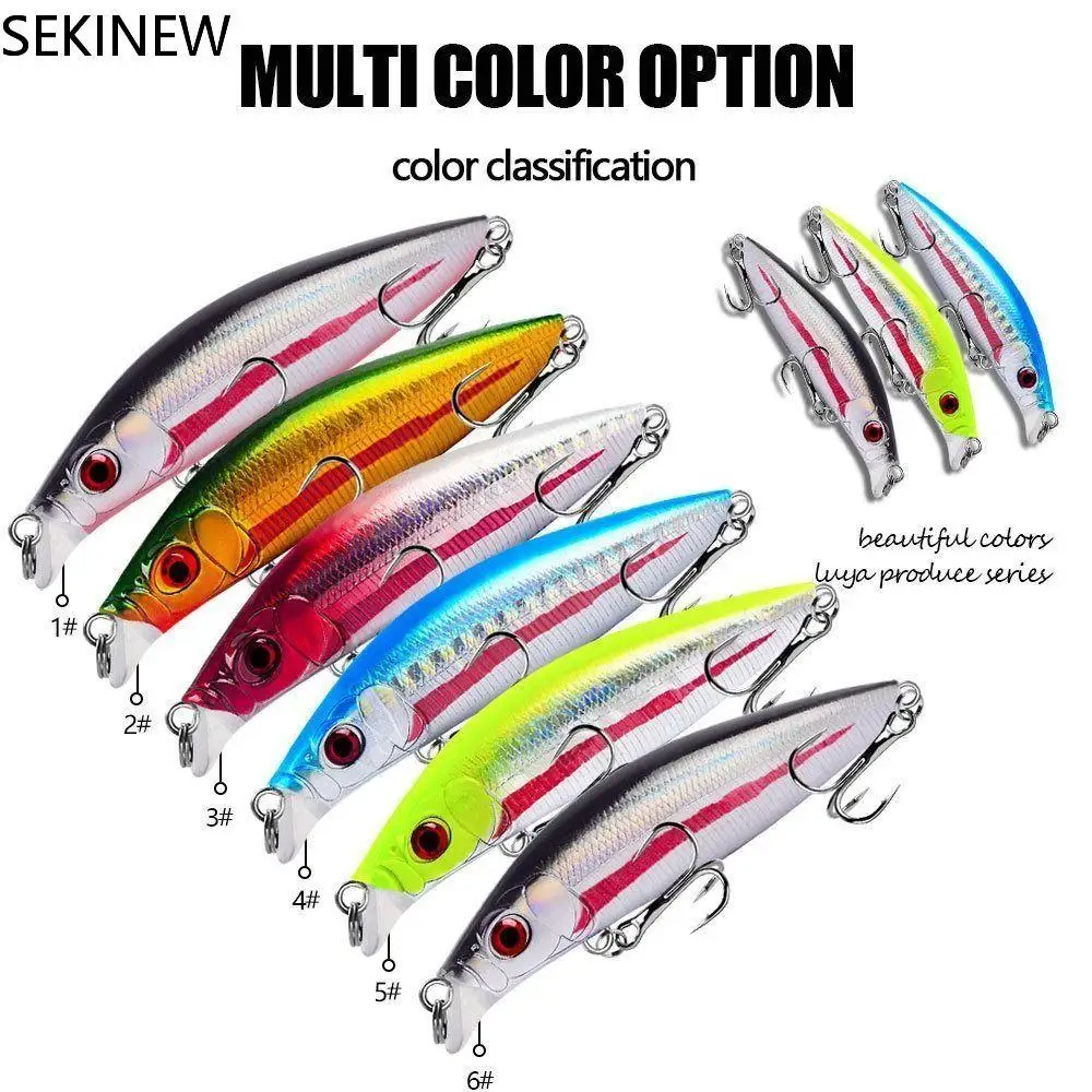 

1Pc Bamino Bait Fishing Gear Product Deep Diving Sink Lure Bait Rotating Artificial Hard Fishing Bait Mandarin Fish 7.5cm