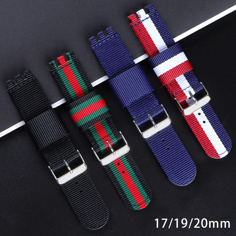 Durable Nylon Canvas Watch Strap - Soft and Comfortable Universal Wristband Replacement in Multiple Sizes