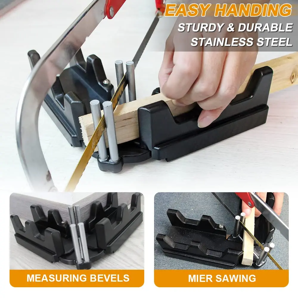 Bevel Gauge And Mitre Box 2in1 Mitre Measuring Cutting Tool Measure