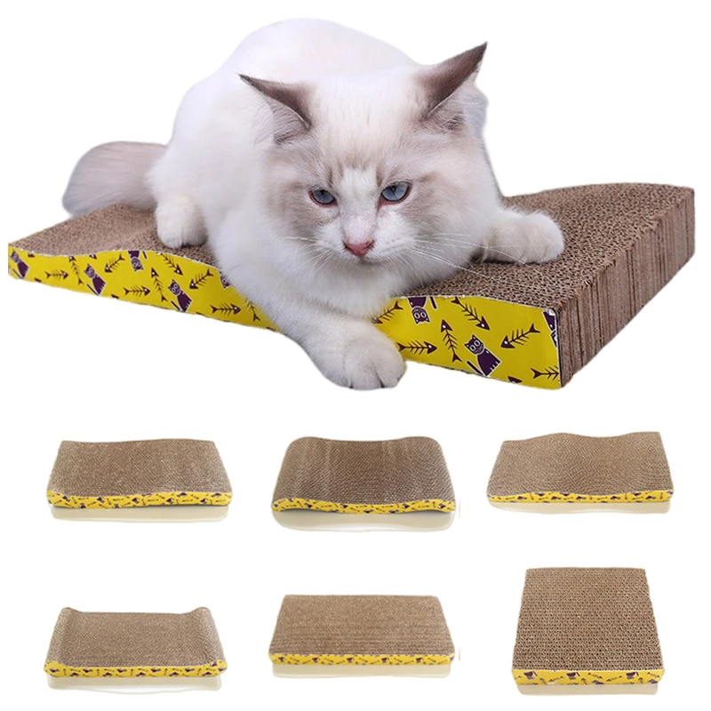 Cat Toys Pet Cat Scratching Board Corrugated Cardboard Pad Grinding