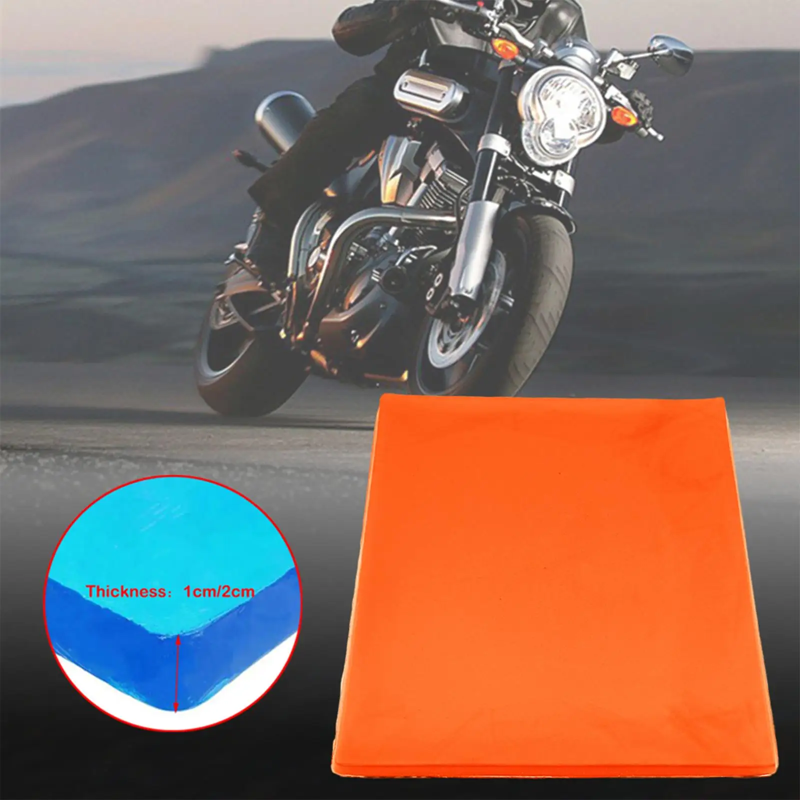 Seat Pad Reduce Fatigue Shock Absorptio Motorcycle Seat Pad Fits for DIY Saddle Motor Bike