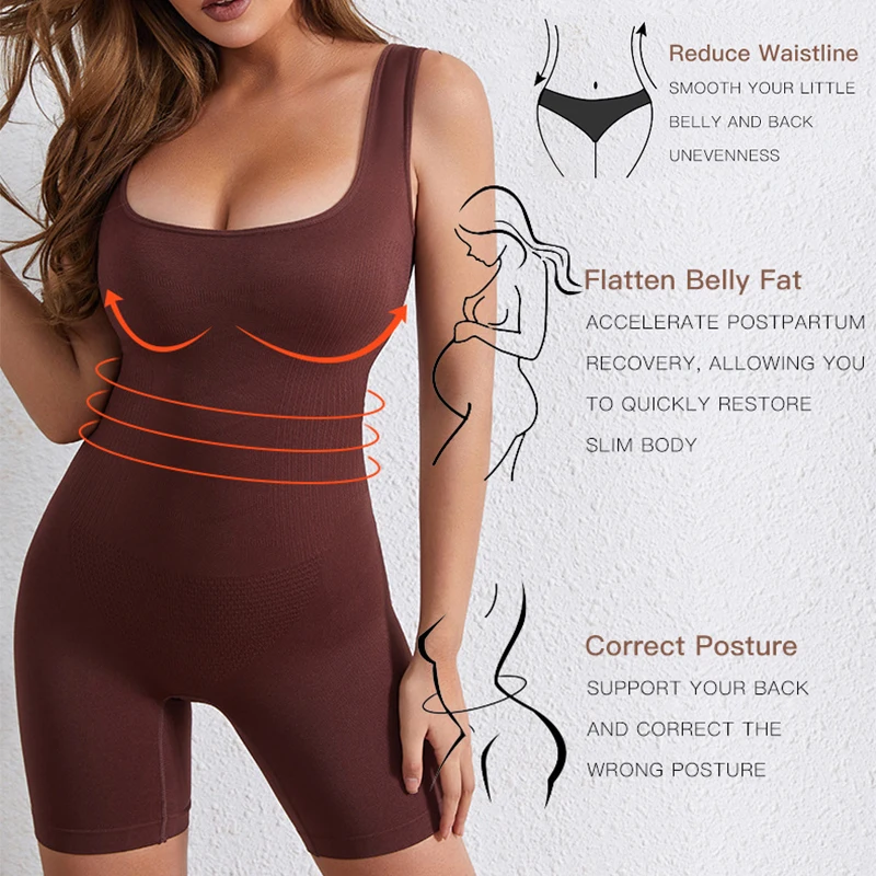 Women Postpartum Shapewear Bodysuit Tummy Control Body Shaper