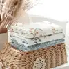 Bamboo Cotton Baby Muslin Swaddle Warp  2 Layers New Born Swaddle Floral Muslin Diaper 3
