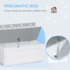 2-IN-1 Toy Chest, Kids Storage Bench Cabinet with Safety Pneumatic Rod, Grey 5
