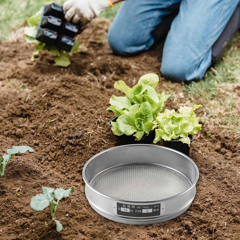 Heavy Duty Garden Riddle Sieve Mesh Soil Sift Compost Seed Tray Gardening Tool