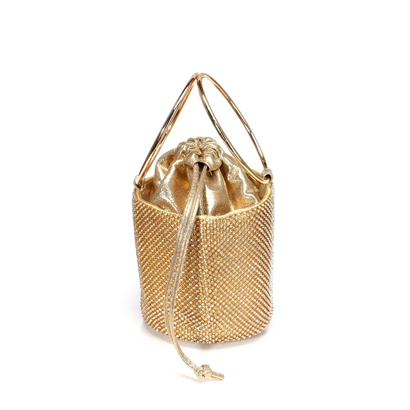 Diamond Embedding Dinner Bag Luxury Gold Banquet Bag Handheld Dress Evening Dress Bag Clutch Bag