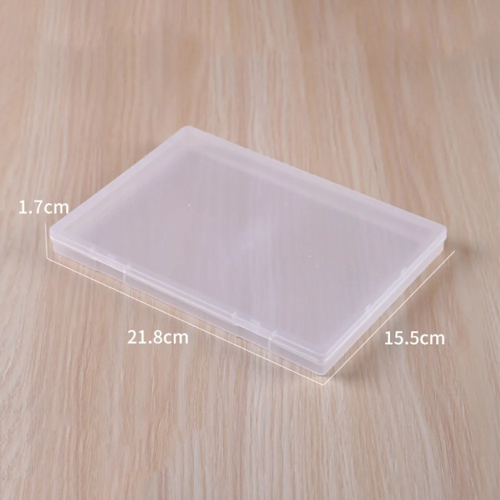 Flat Rectangular Plastic Clear Storage Box Durable Eco-friendly Transparent PP Container Home Storage