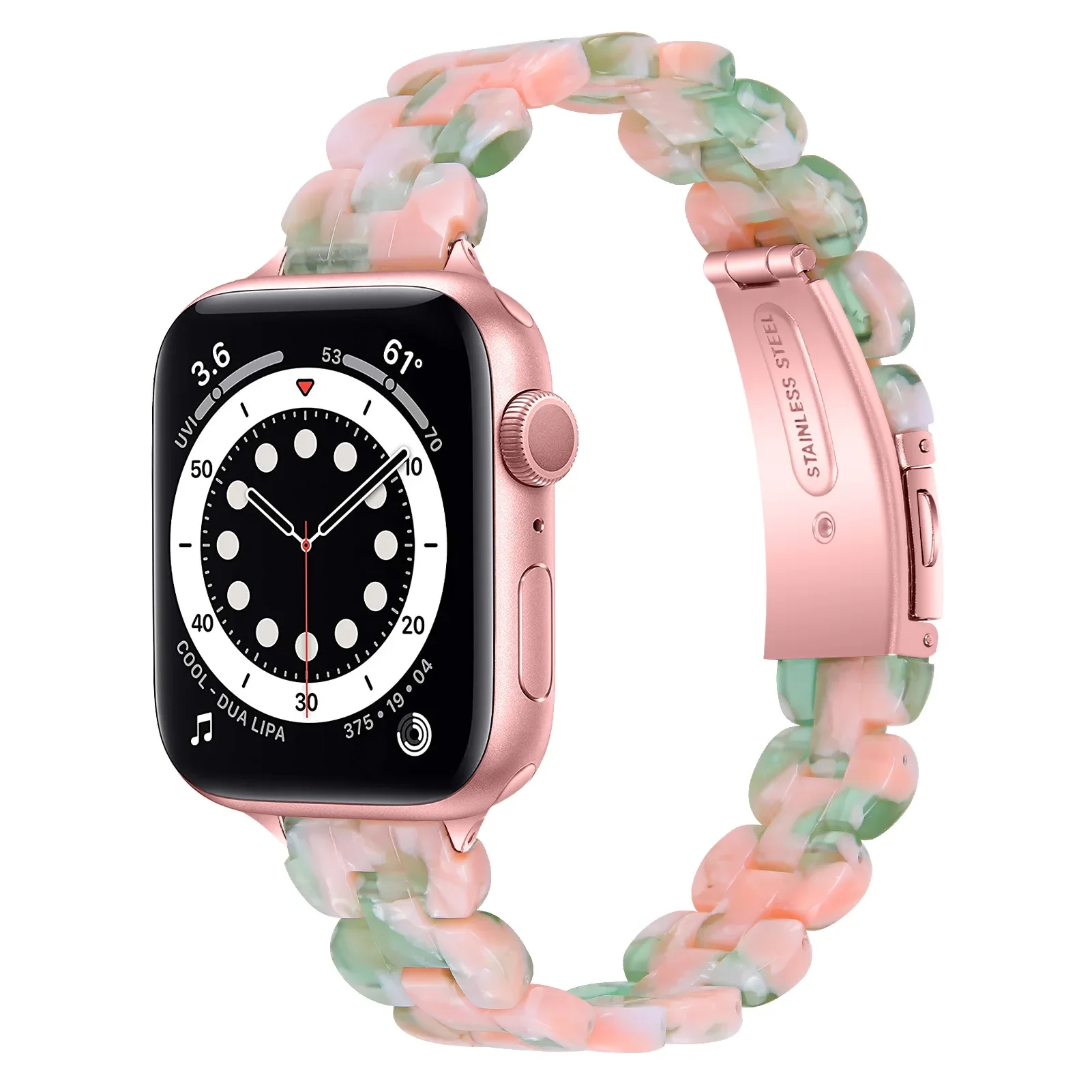 Slim Resin Strap For Apple Watch Band 9 8 7 45mm 41mm Women Bracelet Wristband Correa iWatch 6 5 4 SE 44mm 40mm 42mm 38mm Belt