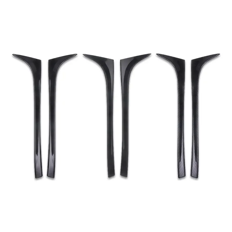 2pcs For VW Golf 7 7.5 MK7 MK7.5 2014-2018 Glossy Black ABS Rear Window Side Trunk Spoiler Canard Canards Splitter Accessories