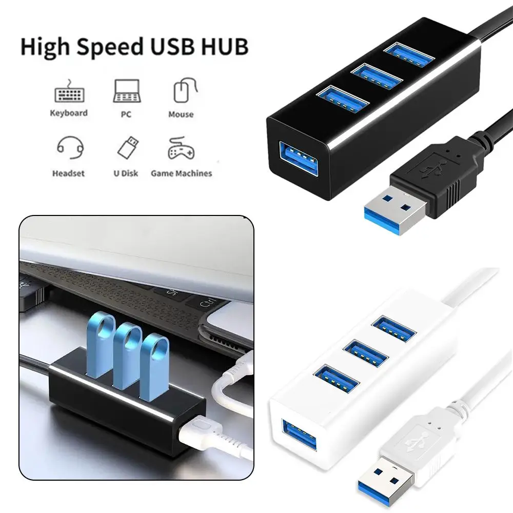 USB 2.0 허브 전원 공급 장치 허브, PC 노트북 컴퓨터 액세서리용 USB 어댑터, ABS USB 분배기, USB2.0, 휴대폰 Acc Y8R1, 4 포트