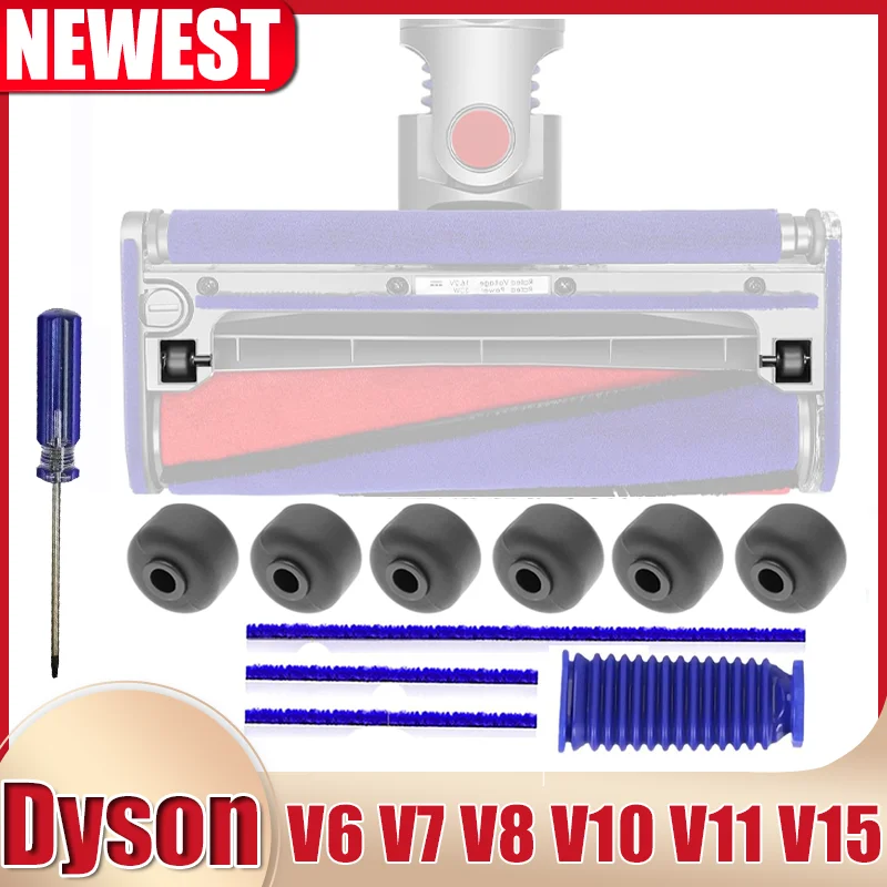 Plush and Felt Replacement Strips with Soleplate Wheels for Soft Roller Cleaner Heads