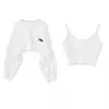 New Women Solid Color  O-neck Long Sleeve Hoodie Sweatshirt Fashion Ladies Streetwear Slouch Pullover Jumper Tops 4